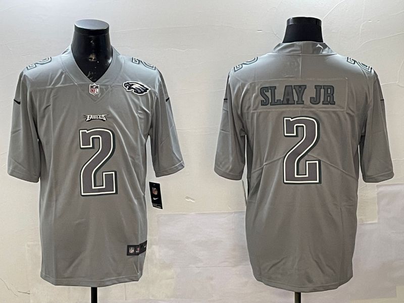 Men Philadelphia Eagles #2 Slay jr Grey 2025 Nike Vapor Limited NFL Jersey style 2104->philadelphia eagles->NFL Jersey